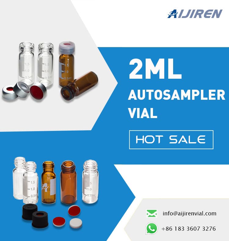 Thermo Fisher amber HPLC autosampler vials with screw caps